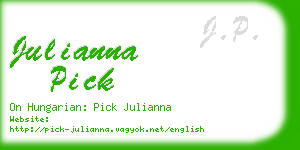 julianna pick business card